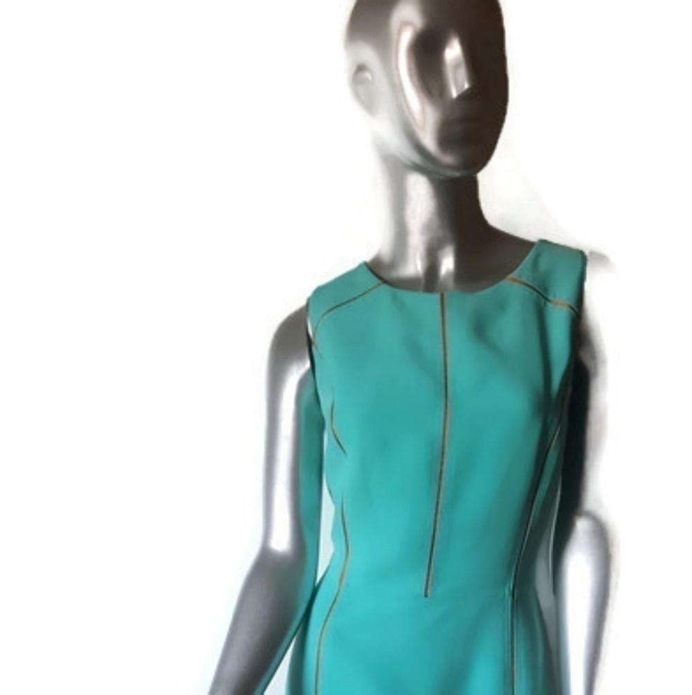 Gianni Bini Sheath Dress Turquoise Orange Size 10